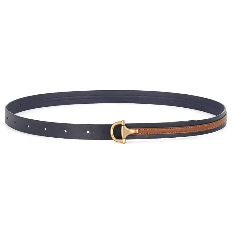 women skinny dress belt with fashion gold buckle women skinny dress belt with fashion gold buckle