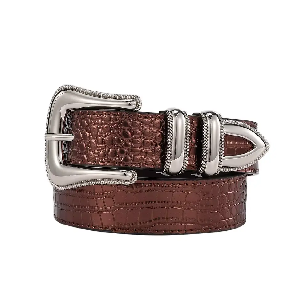 luxury western cowboy full grain leather pin buckle belt luxury western cowboy full grain leather pin buckle belt
