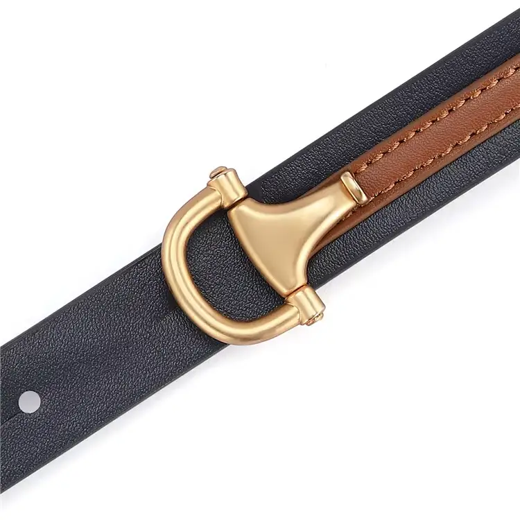 women skinny dress belt with fashion gold buckle women skinny dress belt with fashion gold buckle