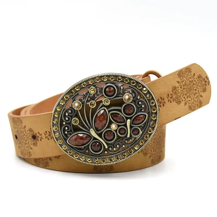 vintage women diamond studded leather belt vintage women diamond studded leather belt