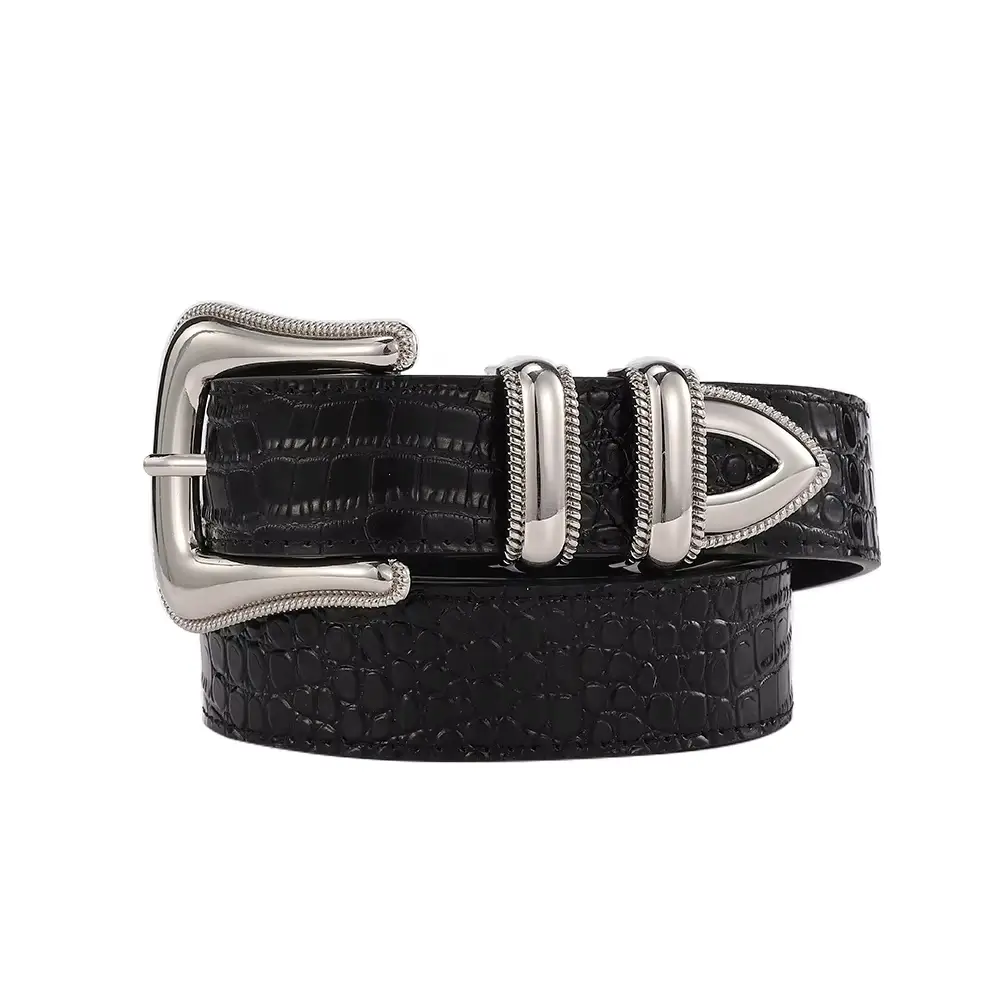 luxury western cowboy full grain leather pin buckle belt luxury western cowboy full grain leather pin buckle belt