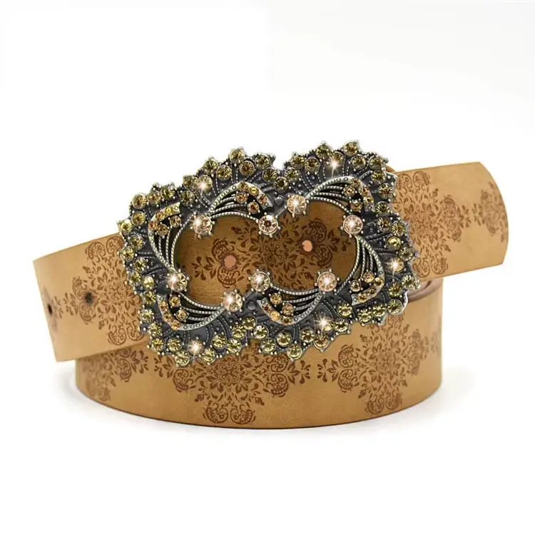 vintage women diamond studded leather belt vintage women diamond studded leather belt