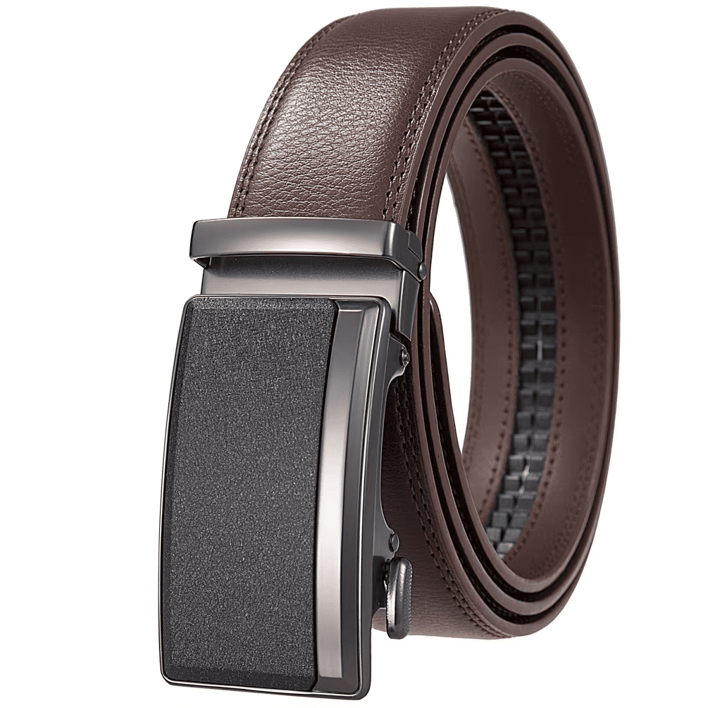 Custom Designer Genuine Leather Automatic Belt for Men premium cowhide leather belt with zinc alloy automatic buckle for business