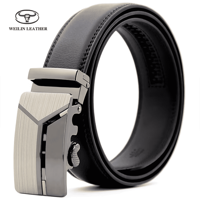 premium cowhide belt with western inspired sliding buckle design