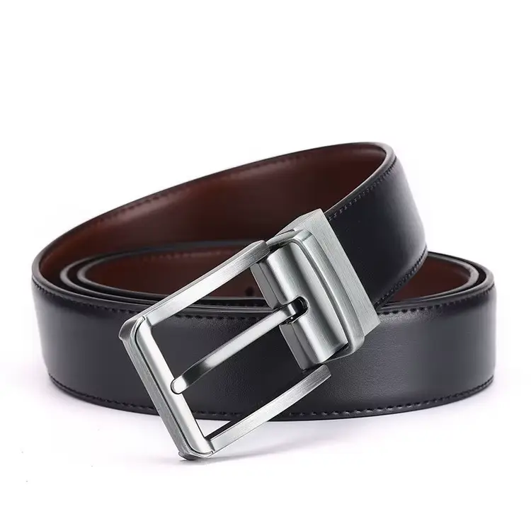 custom logo reversible genuine leather belt for men custom logo reversible genuine leather belt for men