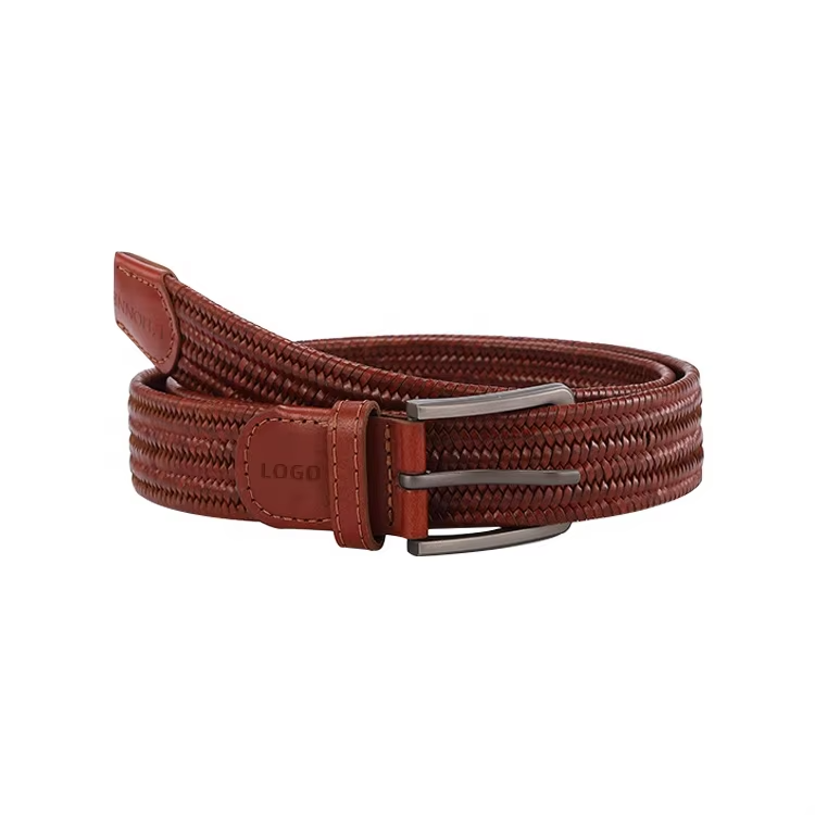 handwoven genuine cow leather belt with alloy pin buckle handwoven genuine cow leather belt with alloy pin buckle