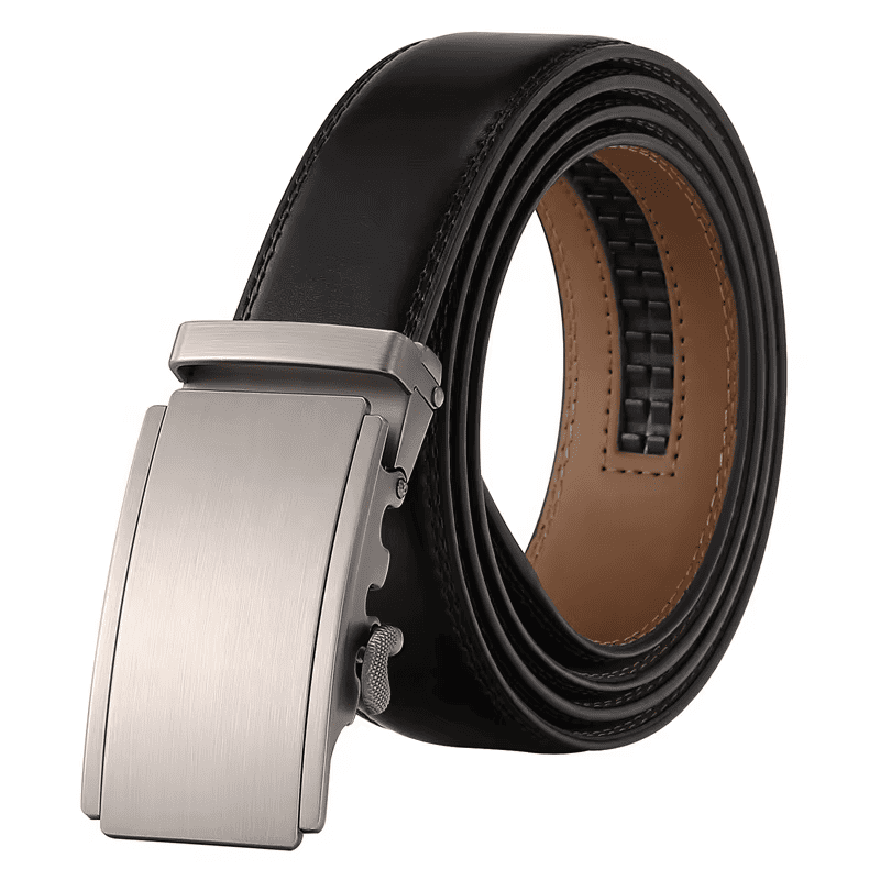 Wholesale classic cowhide ratchet belts custom designer genuine leather automatic belt for men