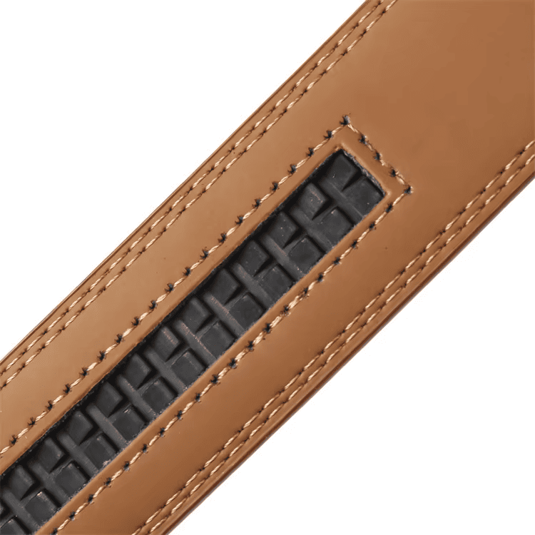private label leather belt 3.5cm genuine leather ratchet belt for men