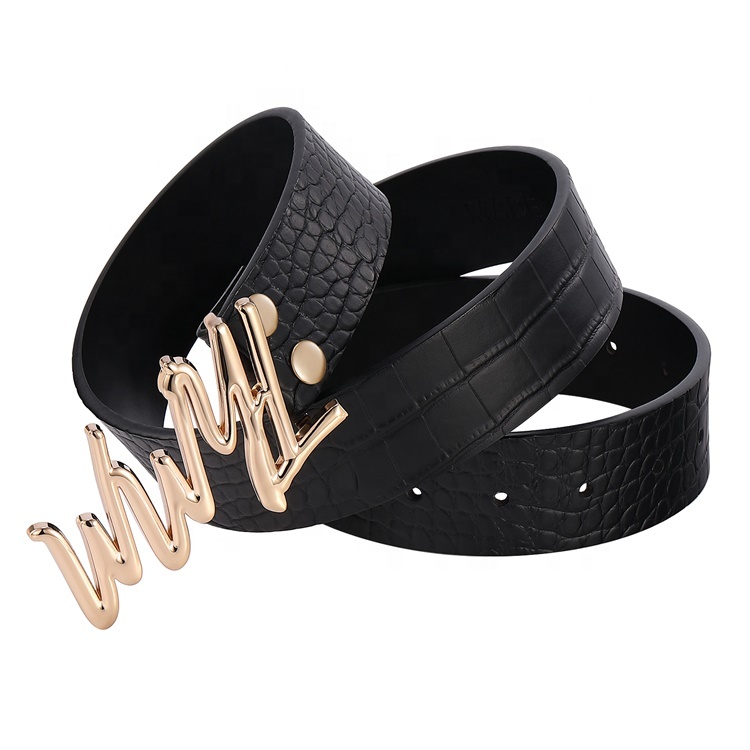 custom gold cowboy leather belt