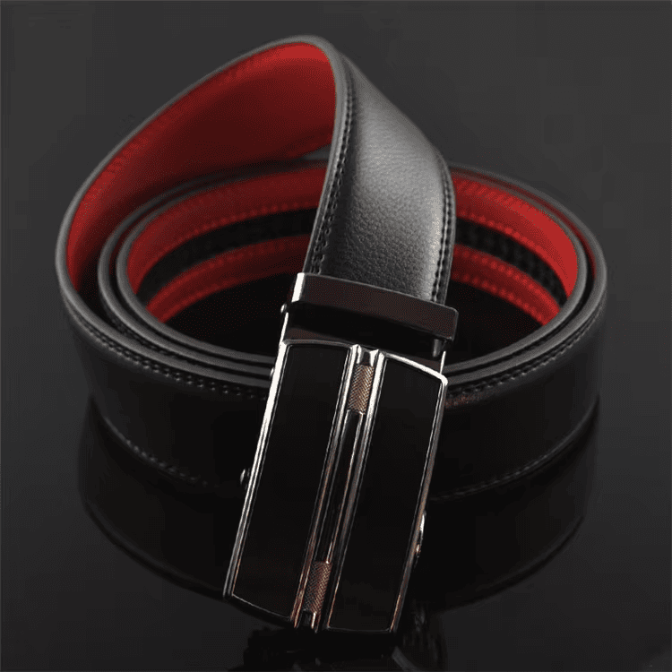 adjustable ratchet leather belt with square auto lock buckle adjustable ratchet leather belt with square auto lock buckle