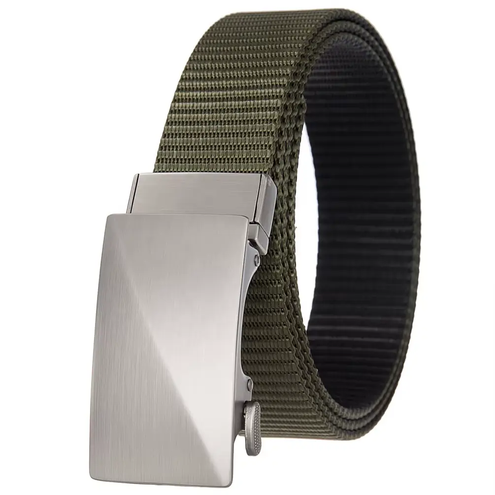 nylon belt manufacturer custom reversible automatic buckle nylon belt for men