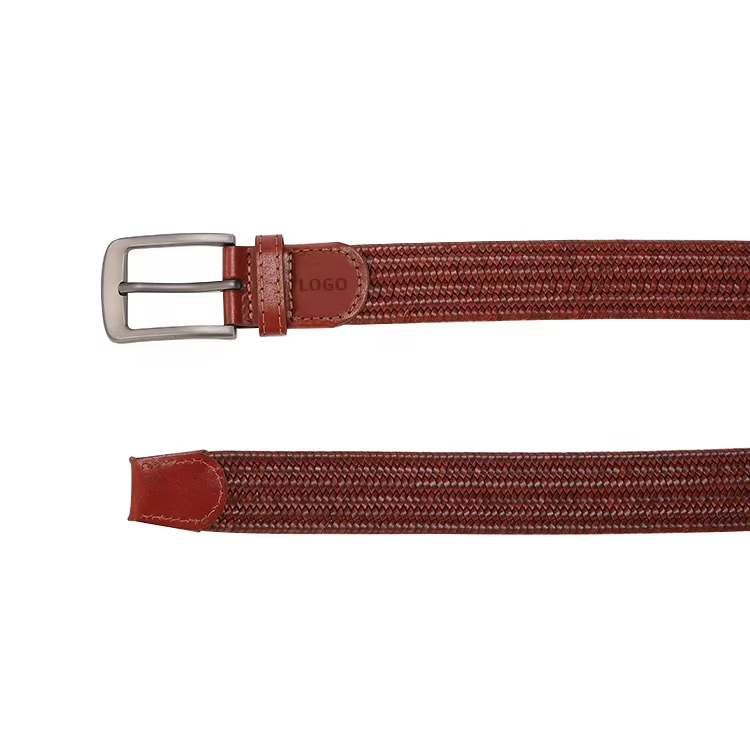 handwoven genuine cow leather belt with alloy pin buckle handwoven genuine cow leather belt with alloy pin buckle