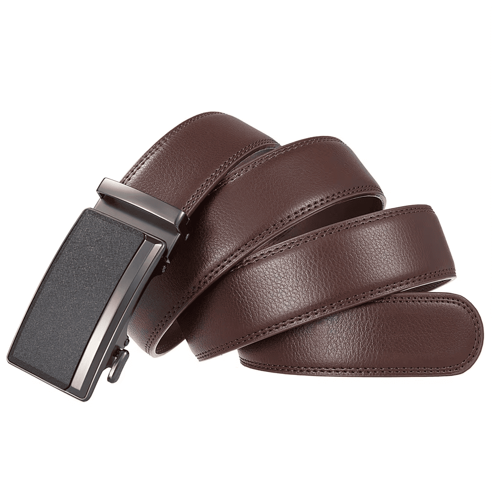 premium cowhide leather belt with zinc alloy automatic buckle for business premium cowhide leather belt with zinc alloy automatic buckle for business