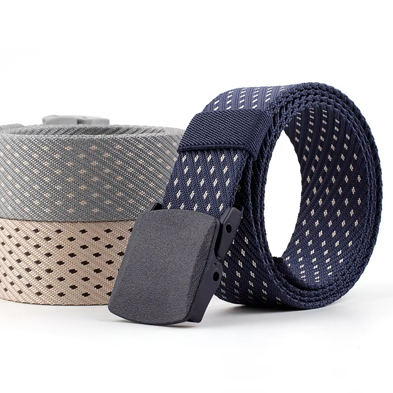 custom outdoor web belt with plastic buckle