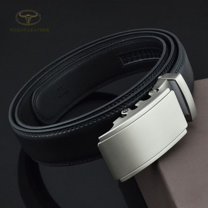 personalized leather belt with automatic sliding buckle personalized leather belt with automatic sliding buckle