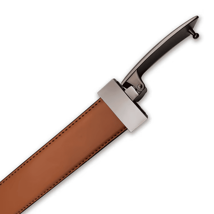 dual sidgenuine leather golf belted leather belt with rotating automatic alloy buckle for golf dual sided leather belt with rotating automatic alloy buckle for golf