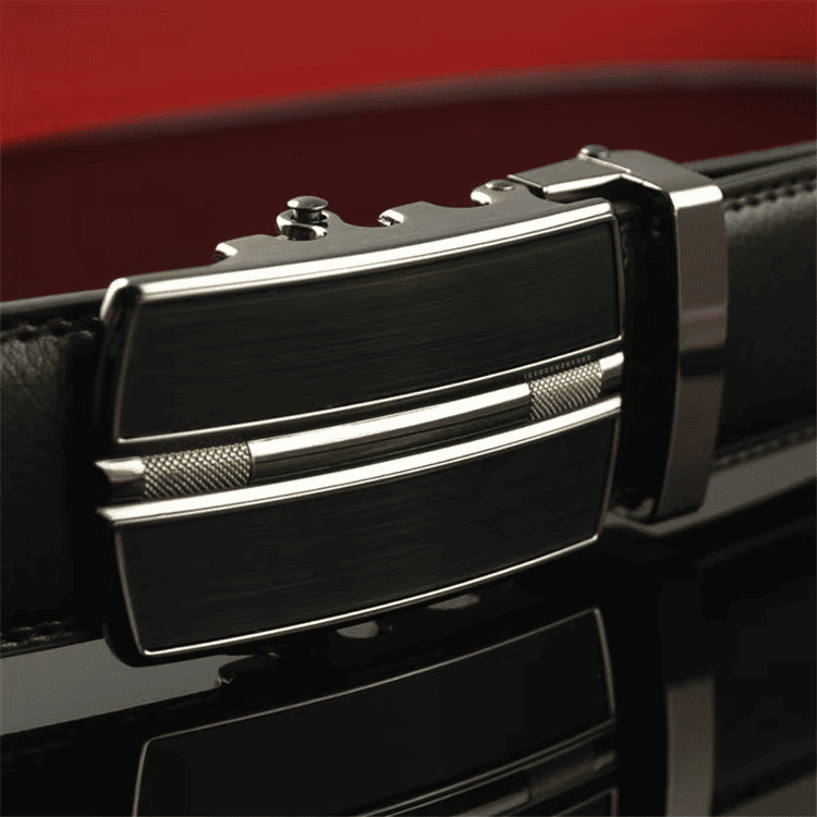 adjustable ratchet leather belt with square auto lock buckle adjustable ratchet leather belt with square auto lock buckle