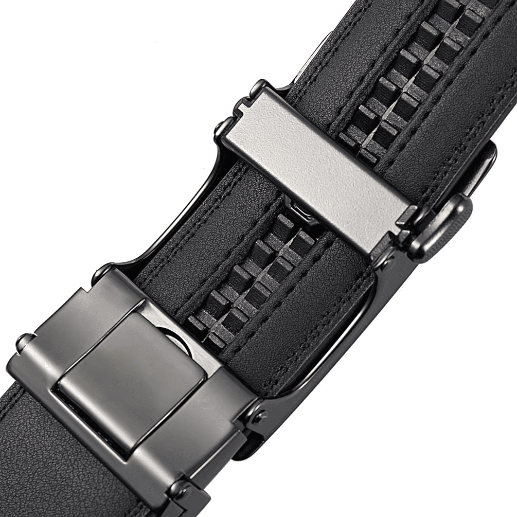 premium cowhide leather belt with zinc alloy automatic buckle for business premium cowhide leather belt with zinc alloy automatic buckle for business