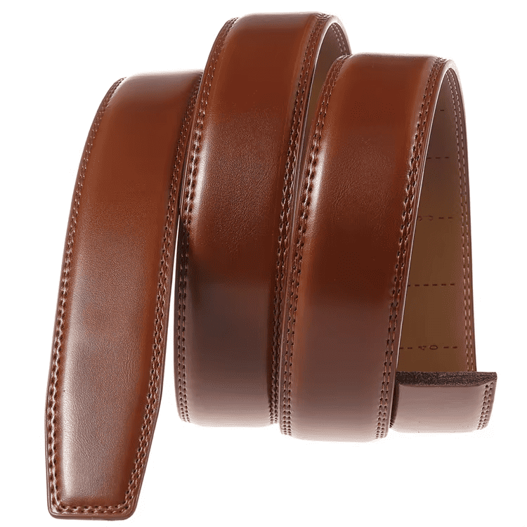 automatic belt manufacturer 3.5cm genuine leather ratchet belt for men