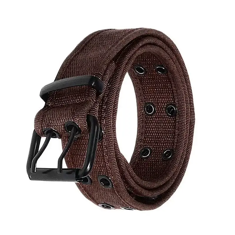 Home factory double grommet braided canvas web belt