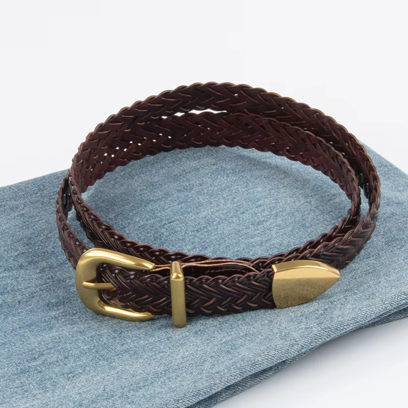 private label women's belt factory women's faux leather pin buckle belt